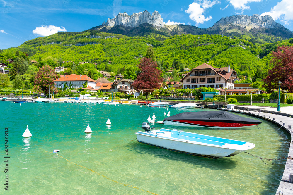 amazing Lake Annecy in Talloires in France
