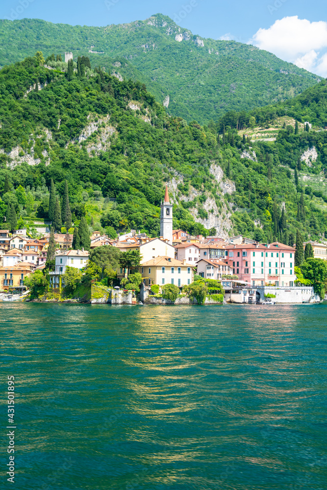 town Varenna on Lake Como in Italy