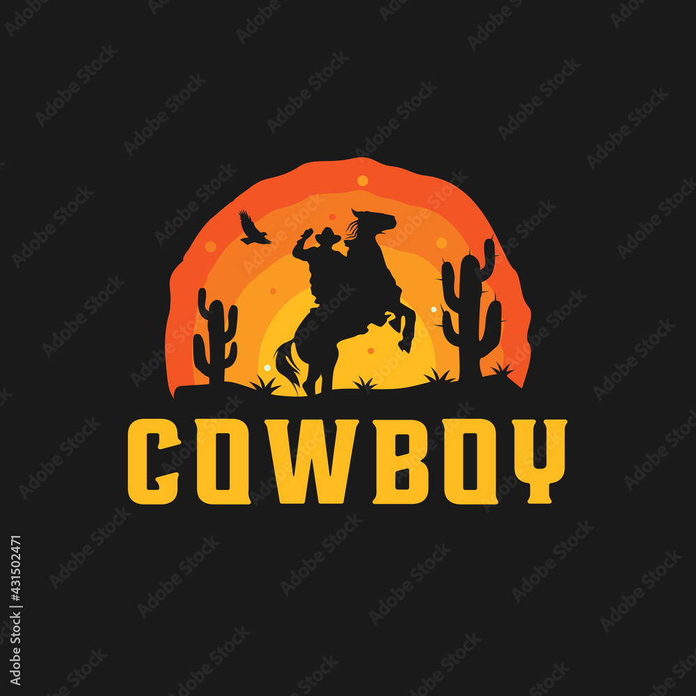 Cowboy silhouette logo