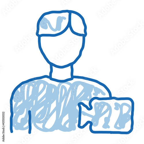 Video Operator Human Talent doodle icon hand drawn illustration
