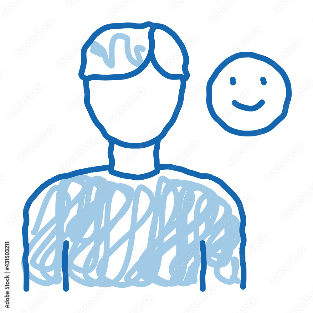 Positive Mood Human Talent doodle icon hand drawn illustration Positive Mood Human Talent doodle icon hand drawn illustration