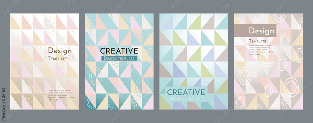 Set of covers and banners designs. Geometric style posters. Bright stylish covers for business presentations or business cards. Set of covers and banners designs. Geometric style posters. Bright stylish covers for business presentations or business cards.