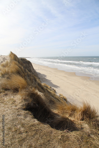 Beautiful view of the North Sea near Furreby, North Jutland, Denmark photo