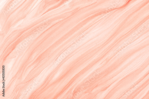 Abstract fluid art background light pink and rose colors. Liquid marble. Acrylic painting on canvas with pearl gradient.