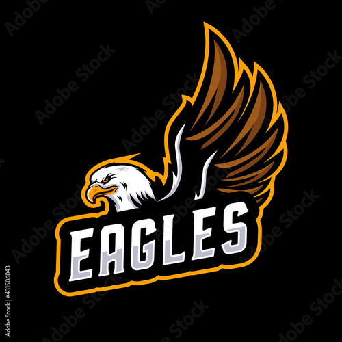 Eagle mascot logo