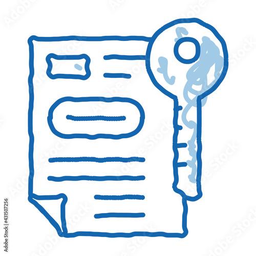 Protection Agreement doodle icon hand drawn illustration