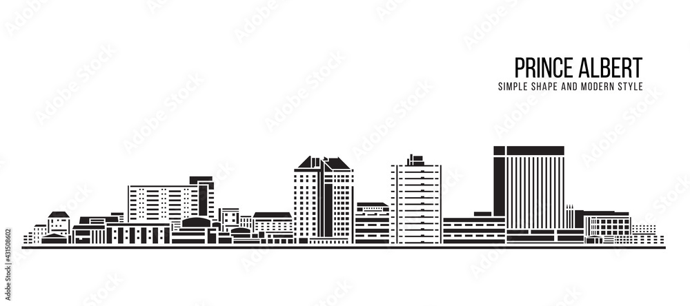 Cityscape Building Abstract Simple shape and modern style art Vector design - Prince albert