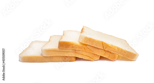 Sliced bread isolated on white background