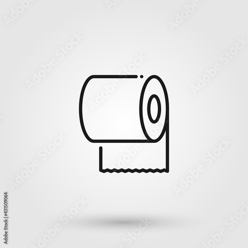Toilet paper icon. Wc tissue roll.