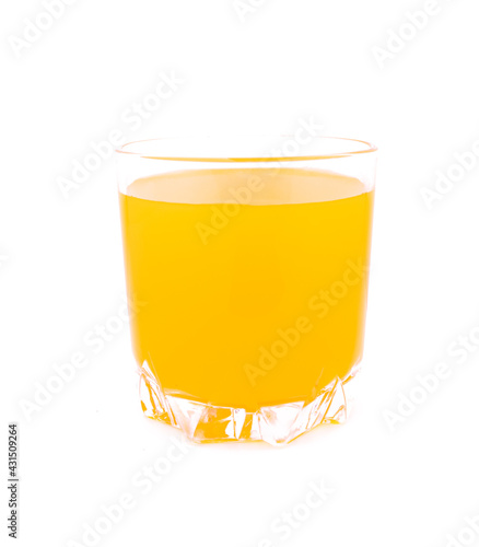 Orange juice isolate on white background.