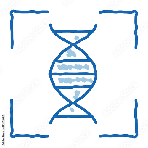 Human DNA Testing doodle icon hand drawn illustration