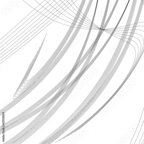 Wallpaper Mural abstract black and white shapes from lines on white background Torontodigital.ca