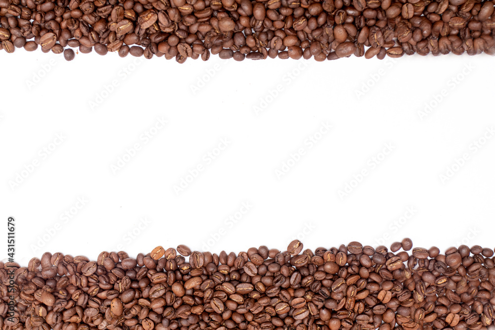 Coffee beans frame borders made from roasted coffee beans. Blank for text Coffee beans frame borders made from roasted coffee beans. Blank for text