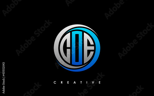 Tableau sur toile COE Letter Initial Logo Design Template Vector Illustration