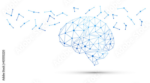 icona, network, cervello, fantasia, colori