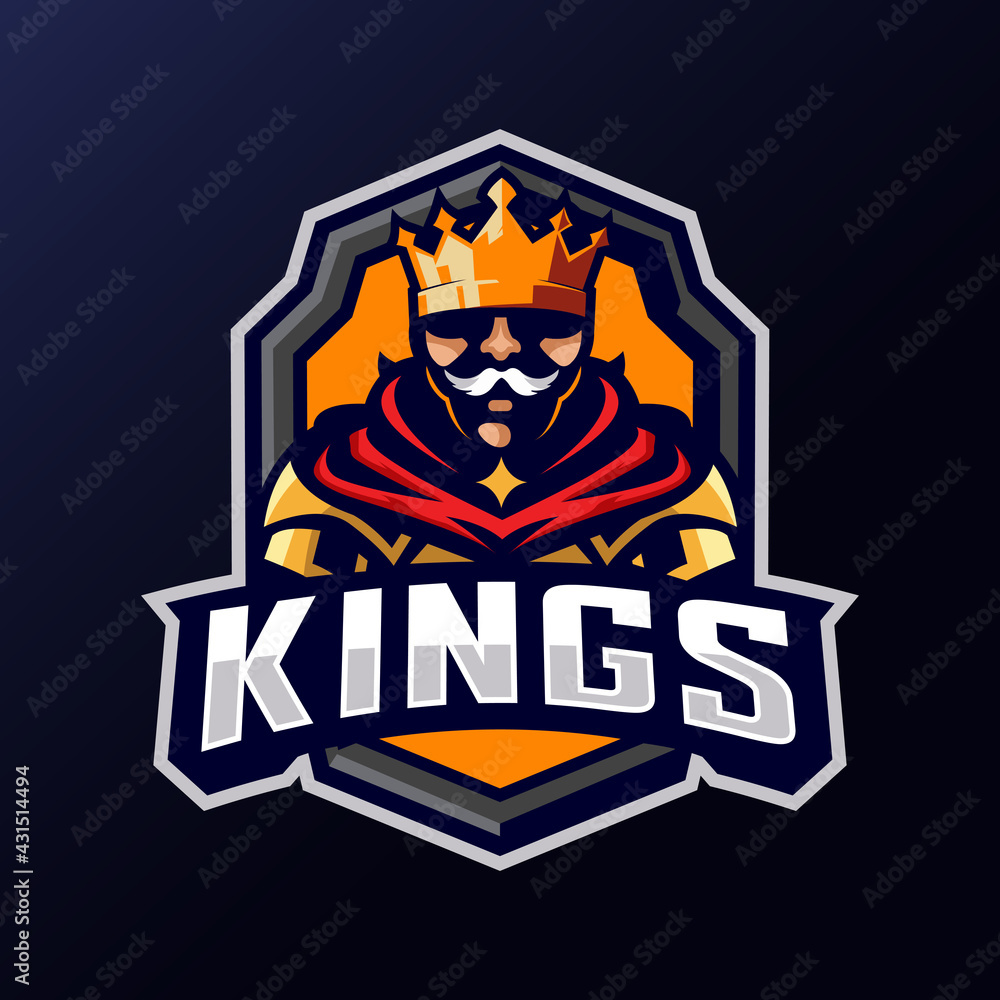 King knight mascot logo
