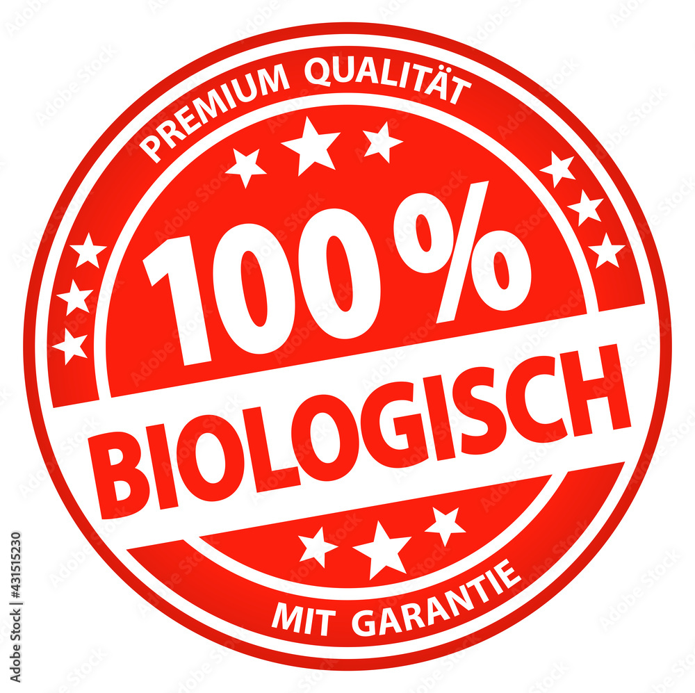 round business button - 100% biological (german) round business button - 100% biological (german)