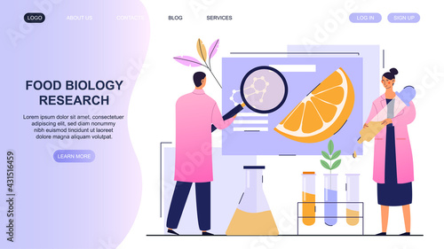 Food biology research in laboratory