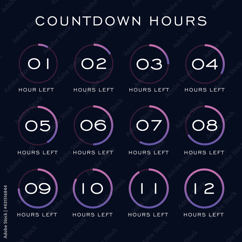Countdown hours template Countdown hours template