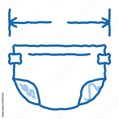 Diaper Size doodle icon hand drawn illustration