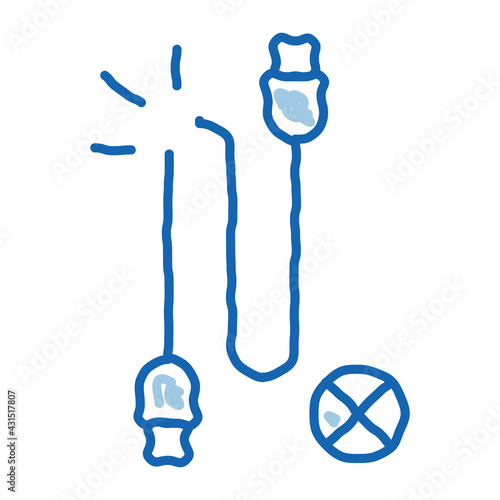 Cable Breakdown doodle icon hand drawn illustration