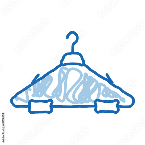 Hanger For Cloth doodle icon hand drawn illustration