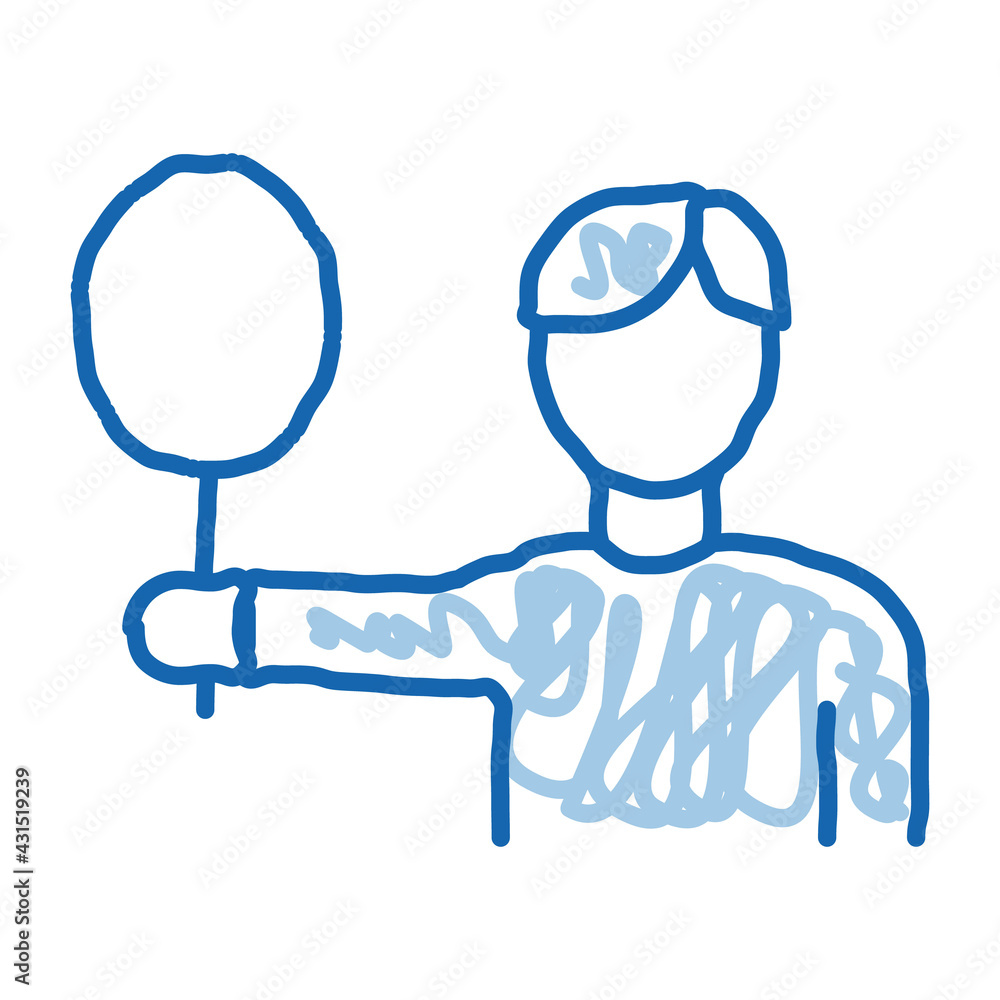 Tennis Player Man doodle icon hand drawn illustration Tennis Player Man doodle icon hand drawn illustration