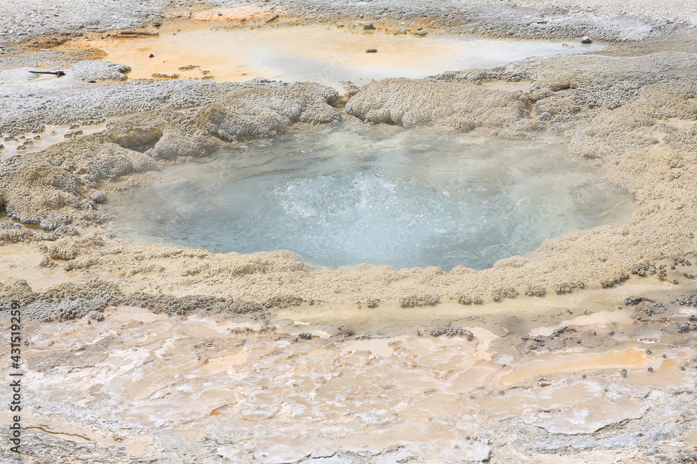 Geyser in Yellowstone National Park, Wyoming, USA Geyser in Yellowstone National Park, Wyoming, USA