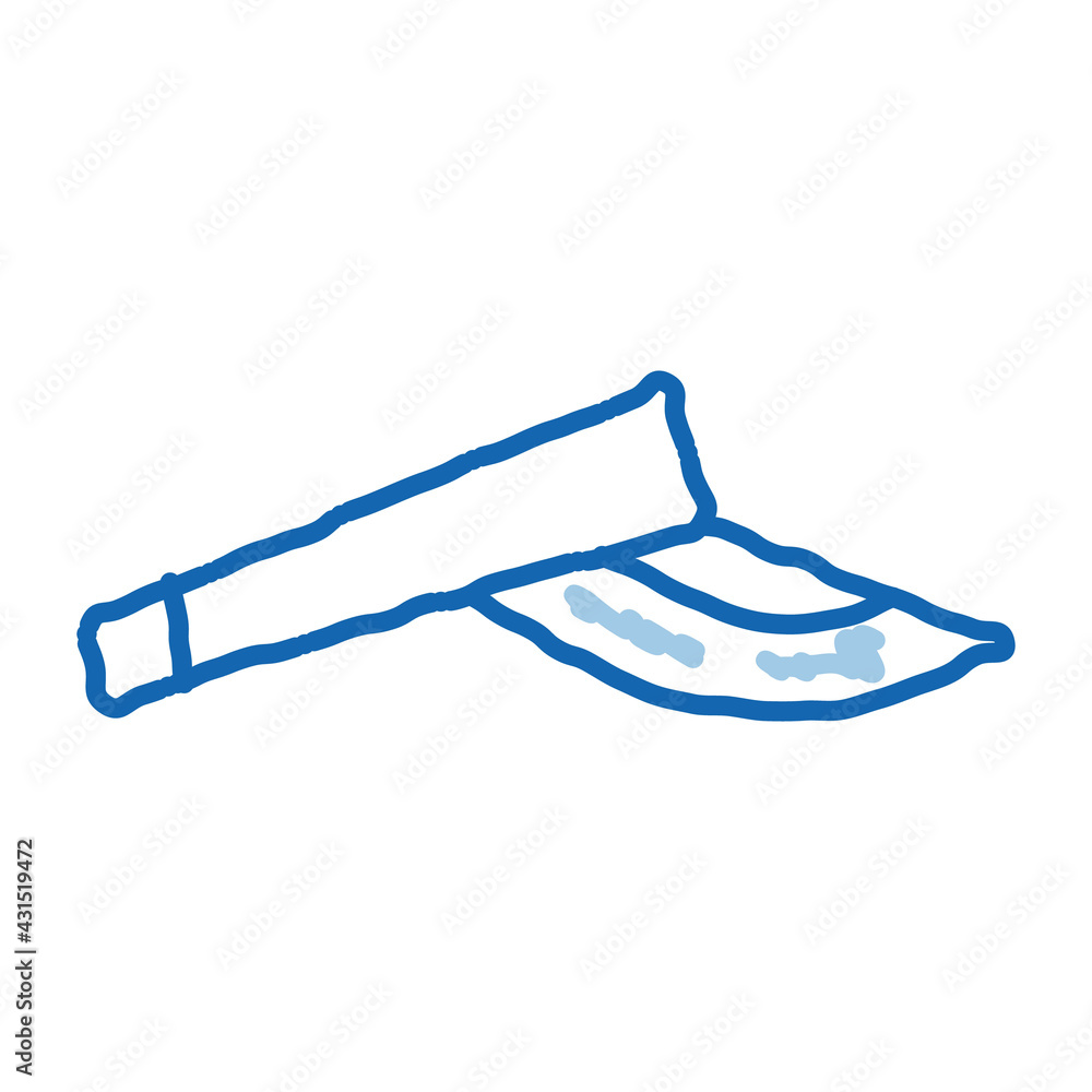 Tennis Sport Hat doodle icon hand drawn illustration