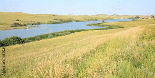 Sather Lake in Little Missori National Grassland  North Dakota  USA