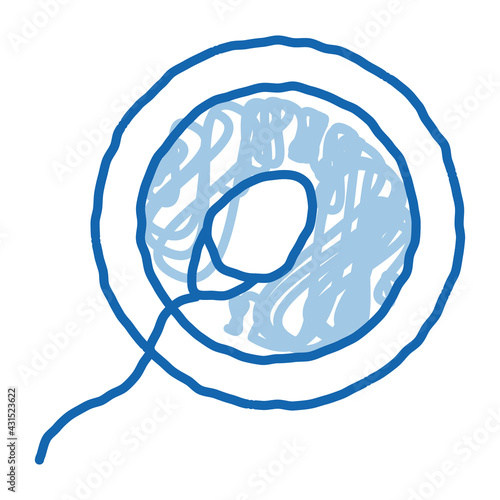 Sperm Cell Egg doodle icon hand drawn illustration