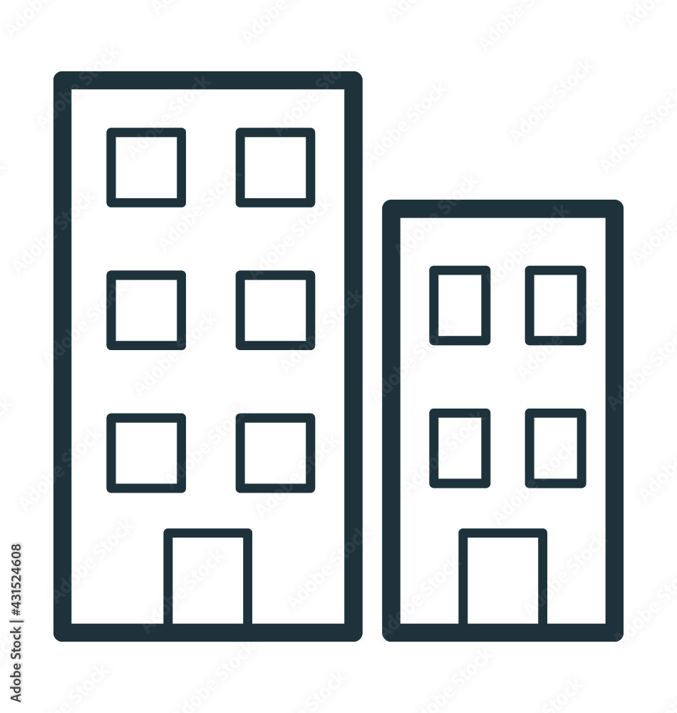 Hotel Building Vector Icon