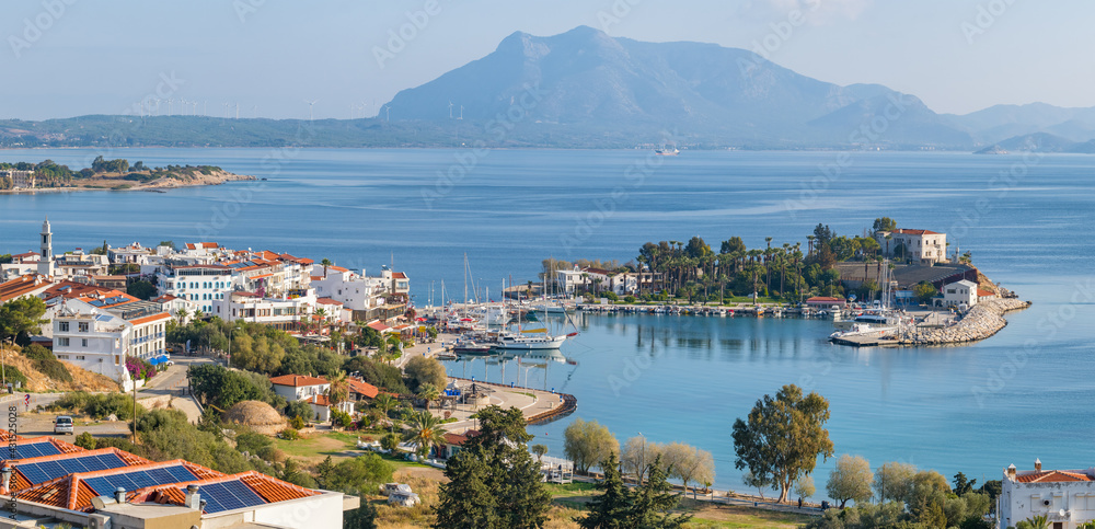 Panorama of the Datca harbour, Mugla province, Turkey