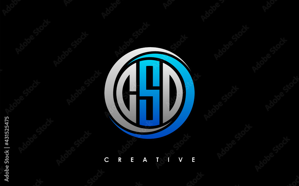 CSD Letter Initial Logo Design Template Vector Illustration CSD Letter Initial Logo Design Template Vector Illustration