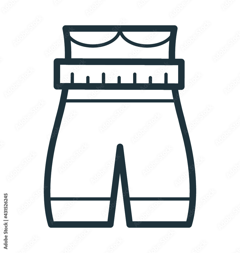 Measuring Waist Vector Icon