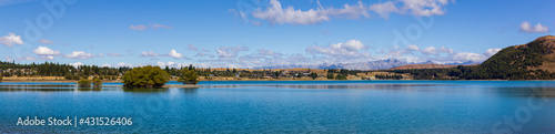 Fototapeta Naklejka Na Ścianę i Meble -  Lake Tekapo panoramic view, New Zealand