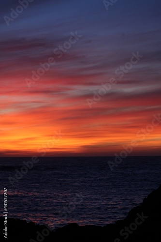 Fototapeta Naklejka Na Ścianę i Meble -  sunset  and clouds on the beach