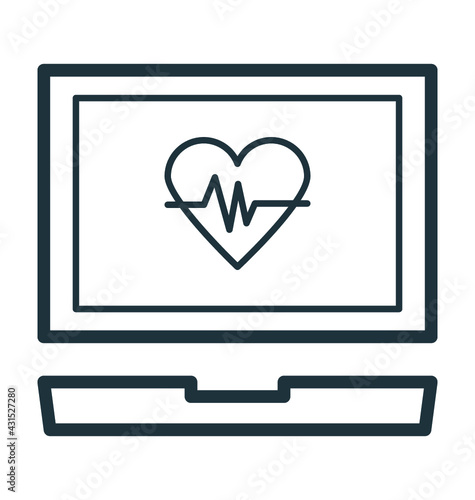 Ecg Machine Vector Icon