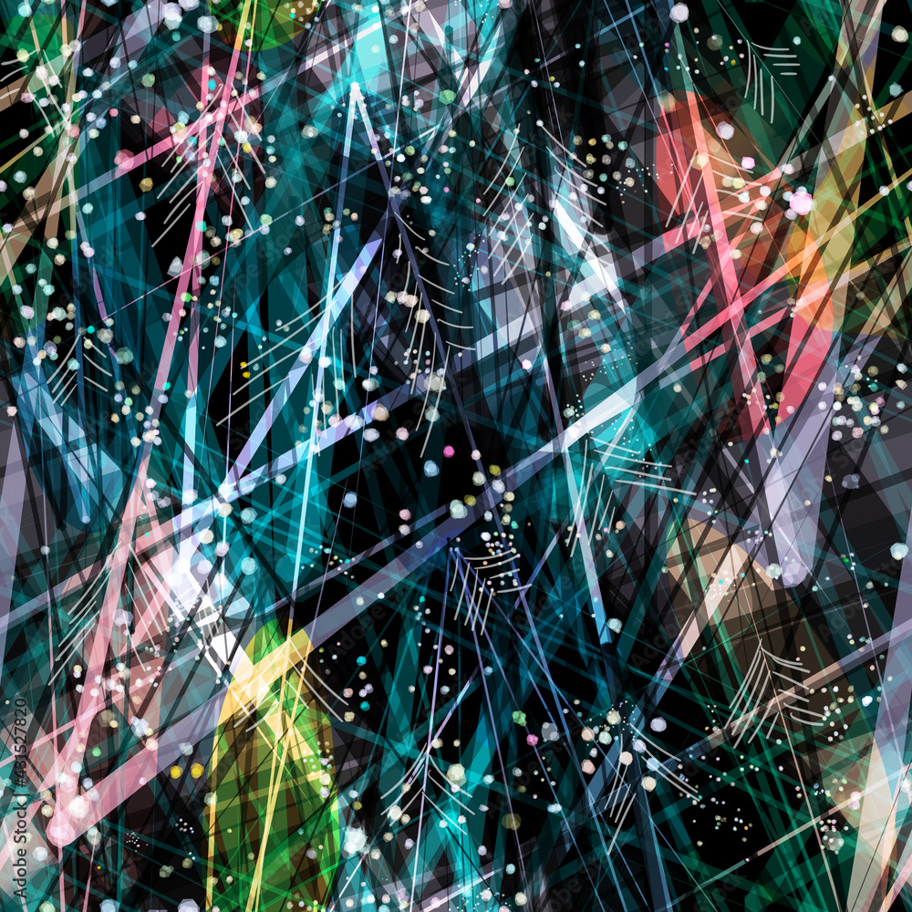 Fototapeta premium Colorful seamless pattern with winter festive mood