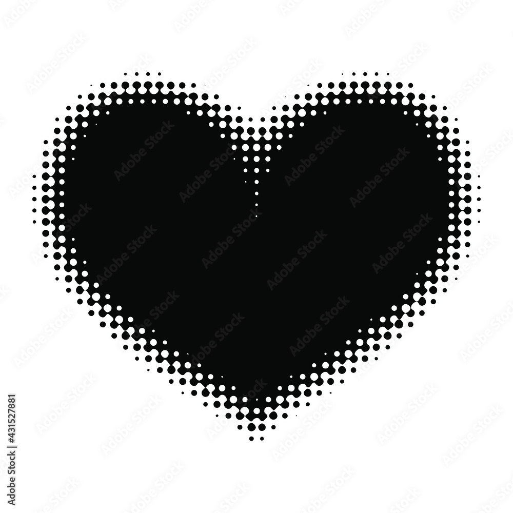 Halftone heart symbol. Vector Valentine's day heart design element. Halftone heart symbol. Vector Valentine's day heart design element.