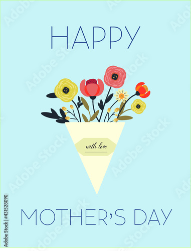 Happy mother's day! Vector illustrations for a cover, poster, banner or card for the holiday moms