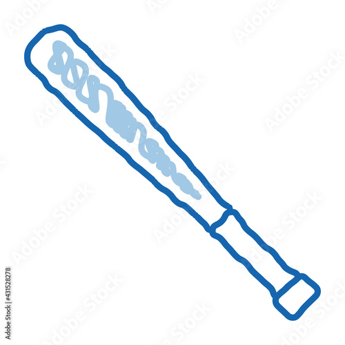 Baseball Bit doodle icon hand drawn illustration