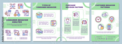 Consumer behavior analysis brochure template