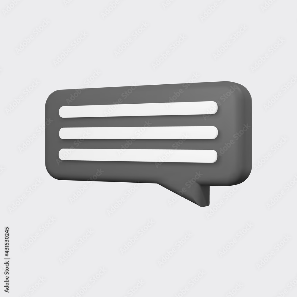 Black 3d bubble talk isolated on gray background. Glossy black speech bubble, dialogue, messenger shape. 3D render vector icon for social media or website Black 3d bubble talk isolated on gray background. Glossy black speech bubble, dialogue, messenger shape. 3D render vector icon for social media or website