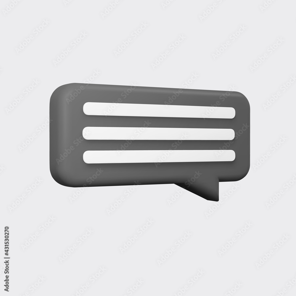 Black 3d bubble talk isolated on gray background. Glossy black speech bubble, dialogue, messenger shape. 3D render vector icon for social media or website Black 3d bubble talk isolated on gray background. Glossy black speech bubble, dialogue, messenger shape. 3D render vector icon for social media or website