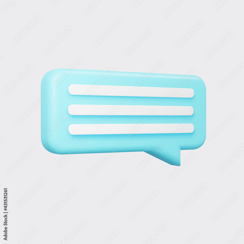 Blue 3d bubble talk isolated on gray background. Glossy blue speech bubble, dialogue, messenger shape. 3D render vector icon for social media or website Blue 3d bubble talk isolated on gray background. Glossy blue speech bubble, dialogue, messenger shape. 3D render vector icon for social media or website