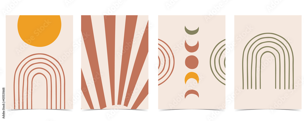 Collection of nature background set with rainbow,sun,moon.Editable vector illustration for website, invitation,postcard and poster Collection of nature background set with rainbow,sun,moon.Editable vector illustration for website, invitation,postcard and poster
