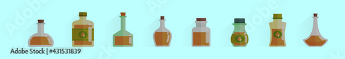 set of argan cartoon icon design template with various models. vector illustration isolated on blue background