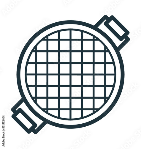Kitchen Sieve Vector Icon