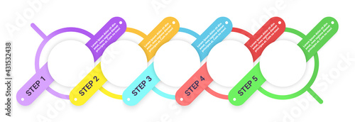 Promotional strategy creative vector infographic template